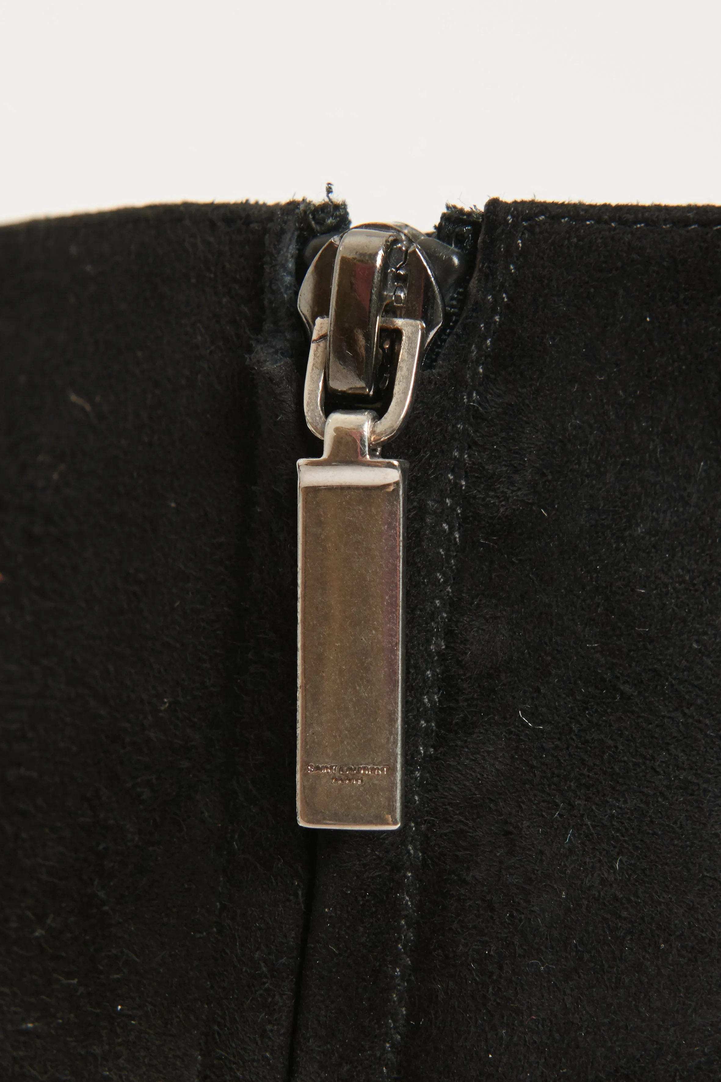 Black Suede Candy Platform Preowned Ankle Boots